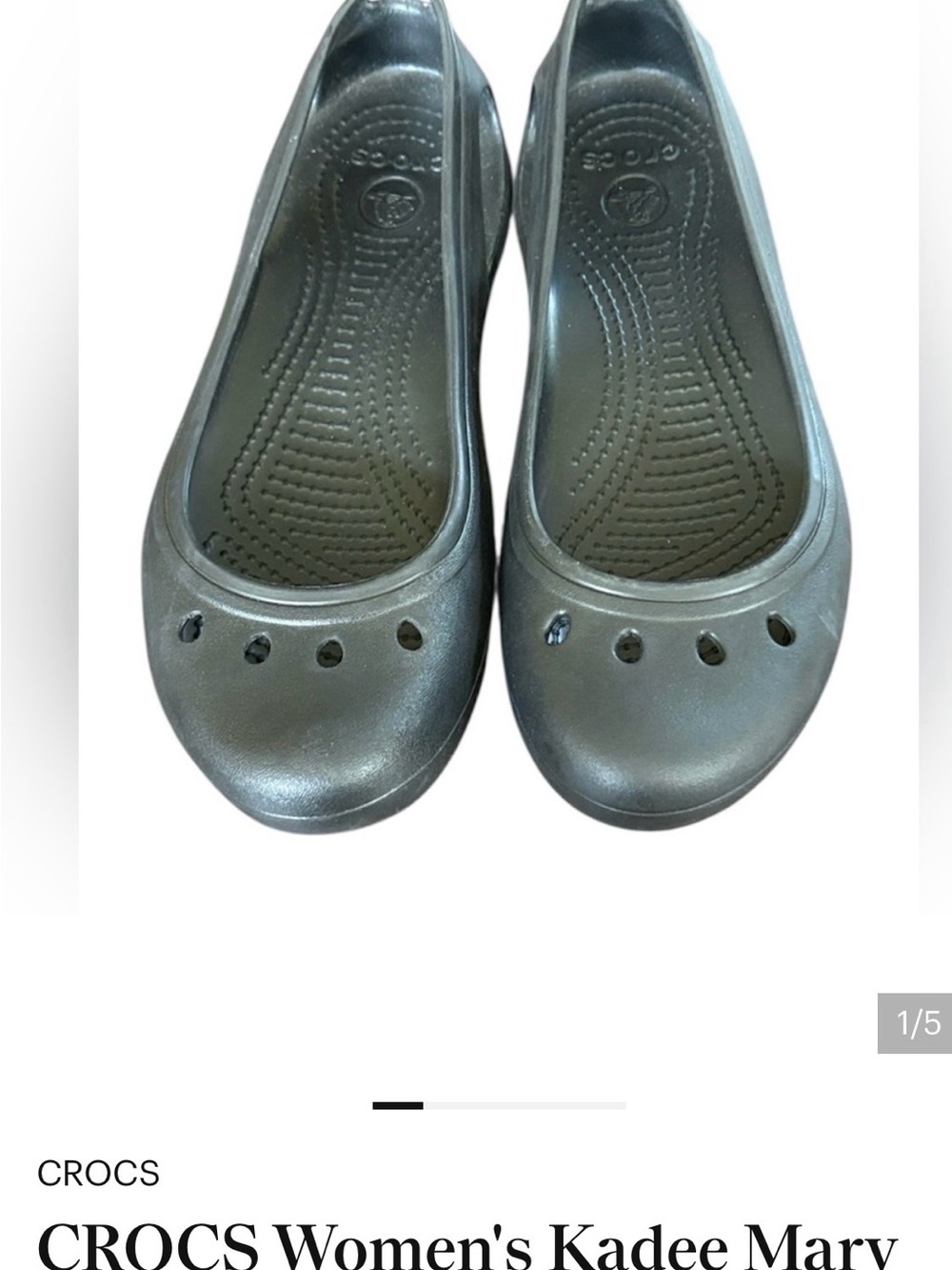 CROCS Women's Kadee Mary Jane Flat black Sz 8
